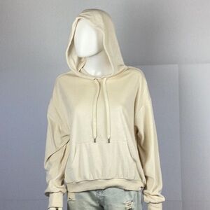 Cut & paste ivory women’s top hoodie